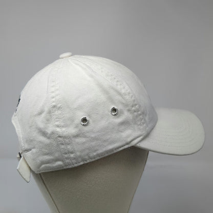 Adidas Baseball Cap White One Size Trefoil Logo Cotton Slideback Strap Hat