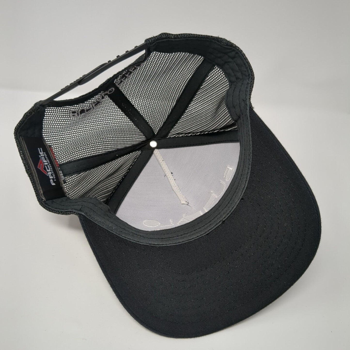Buffalo Effect Snapback Mesh Back Trucker Hat Black One Size Solid
