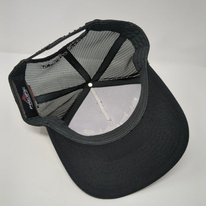 Buffalo Effect Snapback Mesh Back Trucker Hat Black One Size Solid