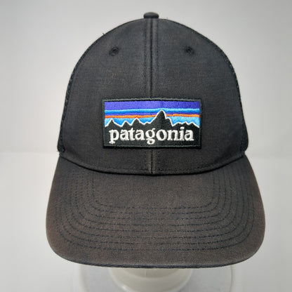 Patagonia Snapback Mesh Back Trucker Hat Black One Size Adjustable
