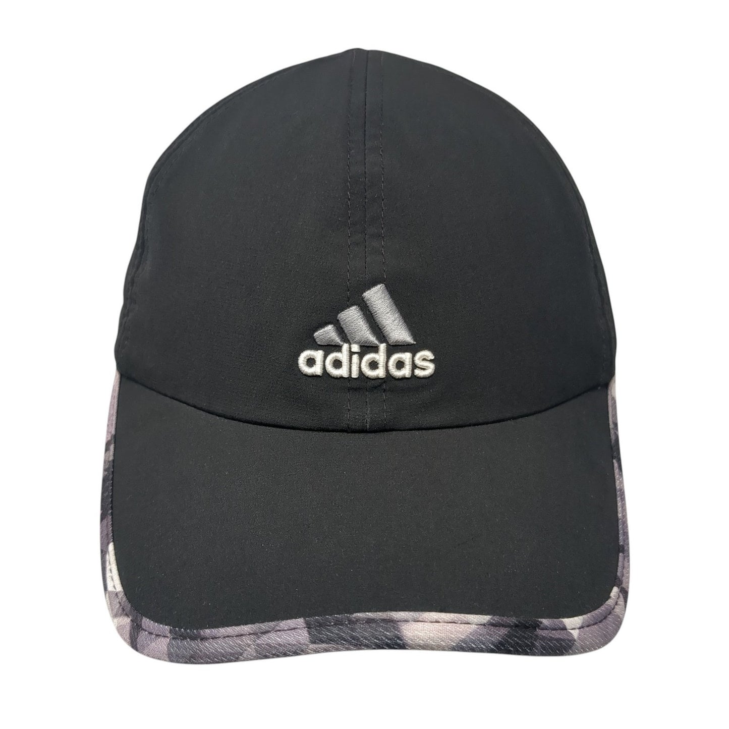 Adidas Strapback Hat Black One Size Embroidered Logo 3 Stripes Spell Out