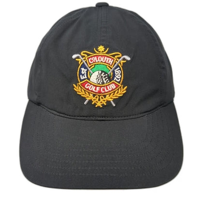 Golf Pointe Baseball Cap Black One Size Embroidered Crest Performance Sport Hat