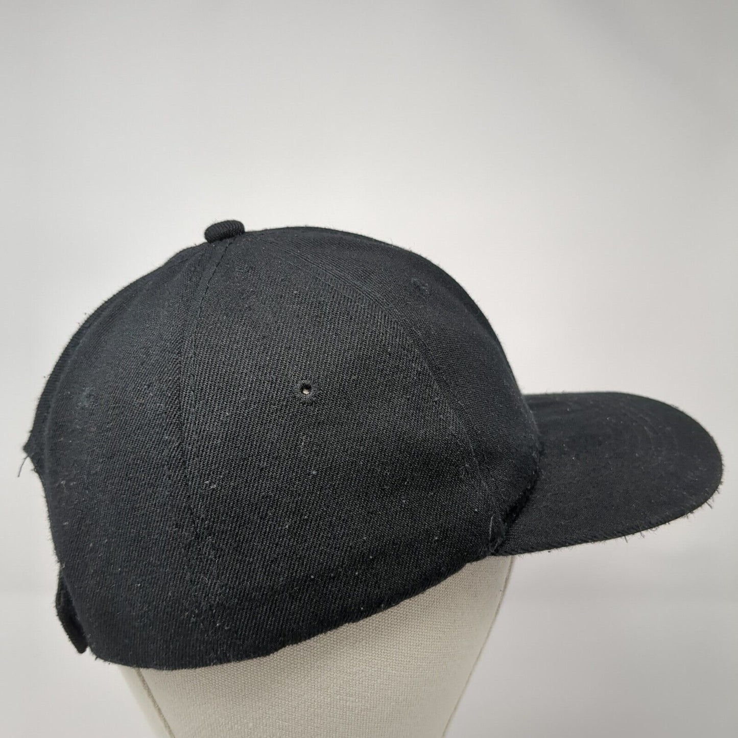 Unbranded Strapback Hat Solid Black One Size Adjustable 6 Panel Blank