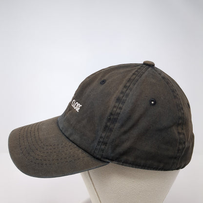 You're Too Close Slideback Hat Black Embroidered Logo Adjustable One Size