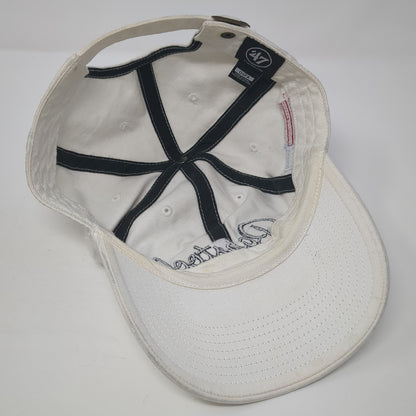 Barstool Slideback Baseball Cap White One Size Adjustable Patriotic '47 Brand