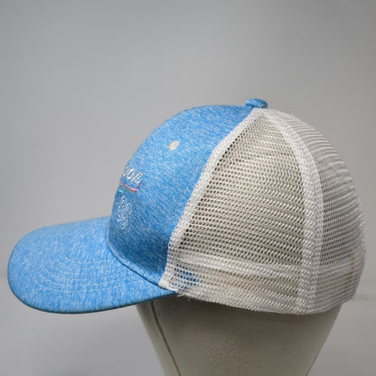 DMR Classic Headwear Trucker Hat Blue OS Lagoon Utah 86 Mesh Snapback Embroider