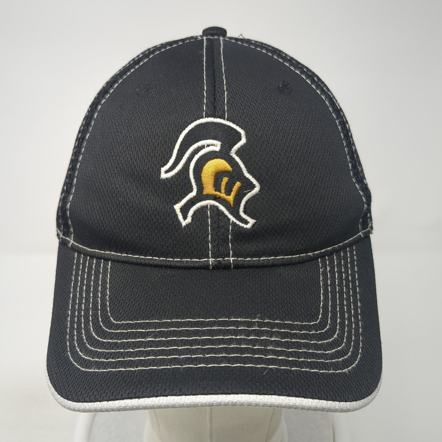 Spartan Logo Strapback Hat Black One Size Adjustable Pacific Headwear