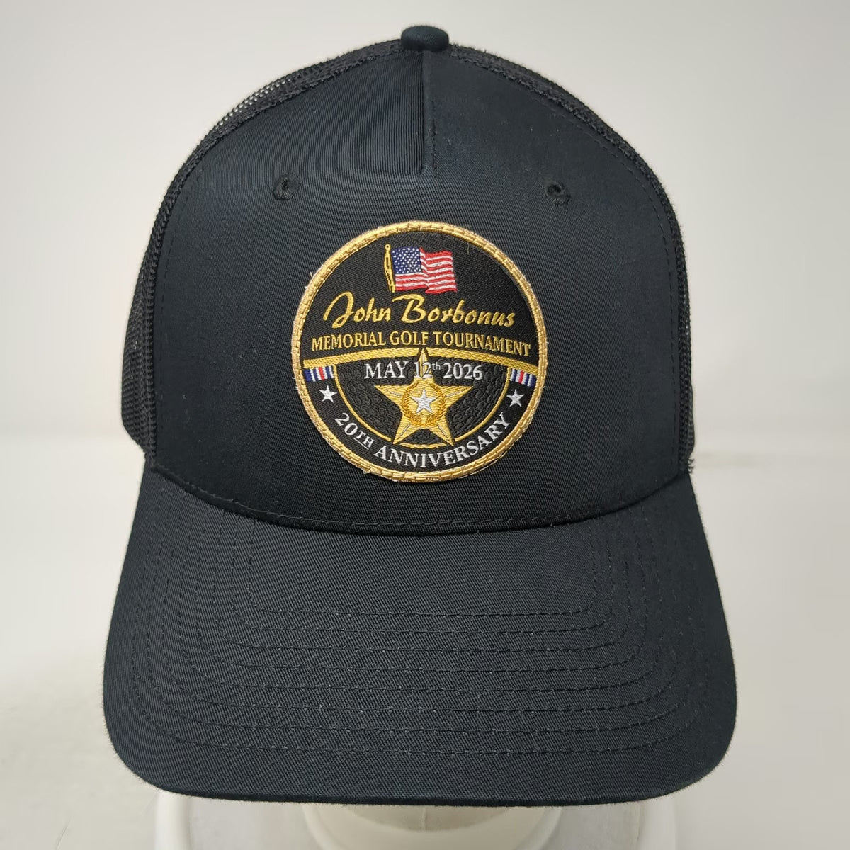 Richardson Trucker Hat Black One Size John Borbonus Memorial Golf Tournament