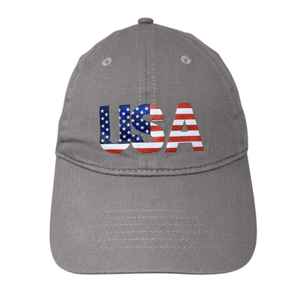 USA Strapback Hat Gray One Size Adjustable Proud To Be An American