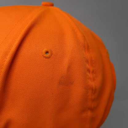 Utah Strapback Hat Orange OSFA Adjustable Graphic Print Vented Holes Polyester