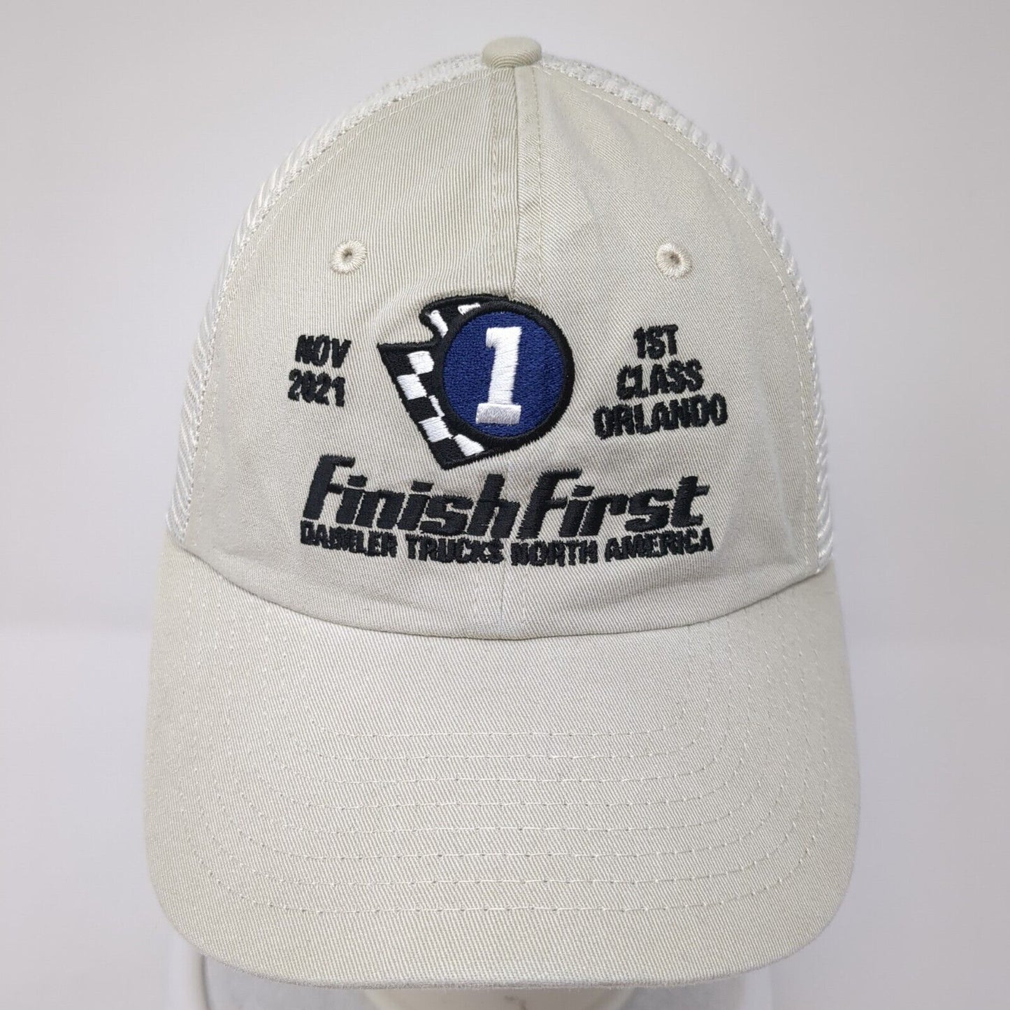 Finish First Daimler Trucks North America Trucker Hat Beige OS Mesh Sportsman