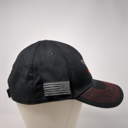 SCCY Strapback Hat Black One Size Adjustable Embroidered Patriotic Cotton