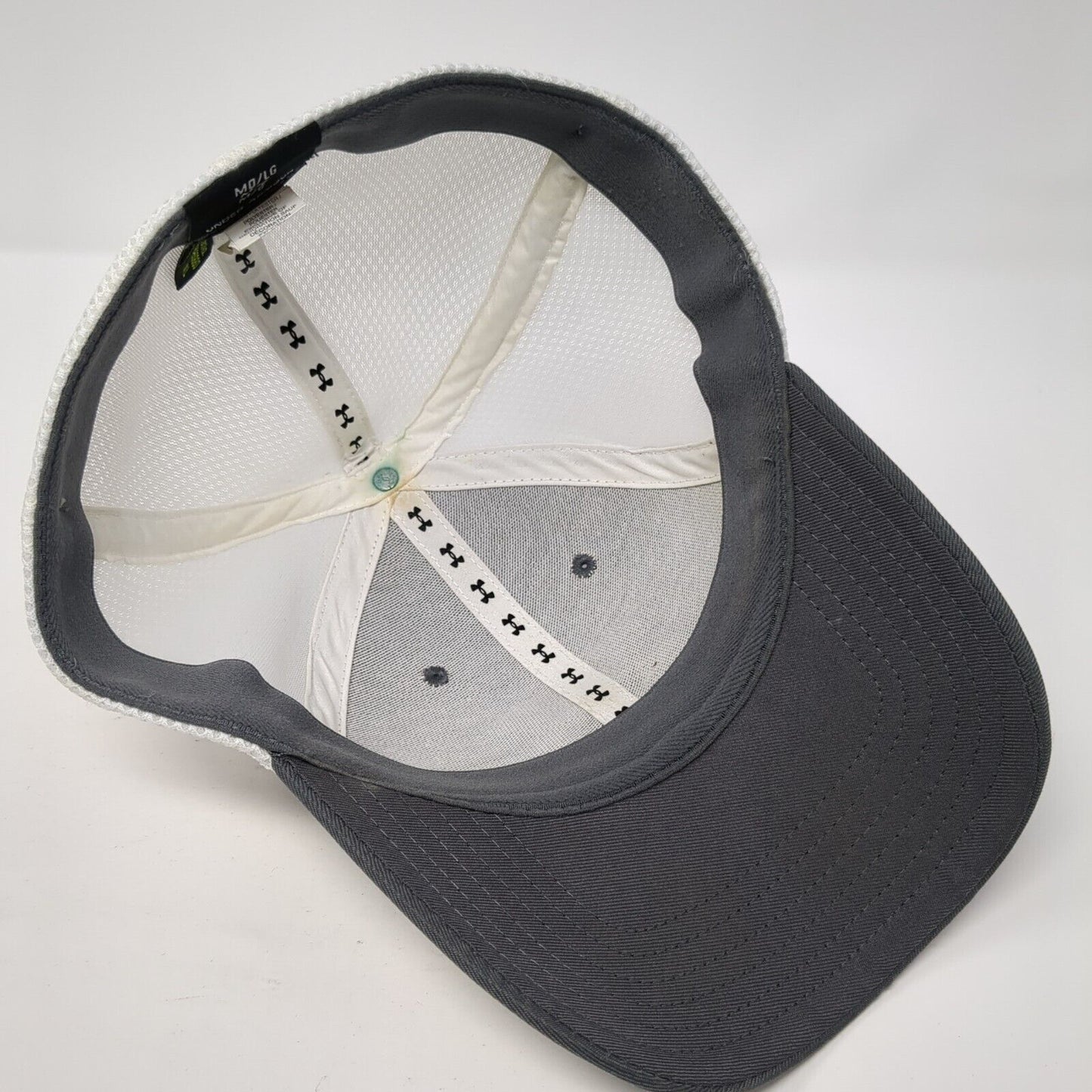 Under Armour Golf Fitted Mesh Back Hat Gray M/L Colorblock Embroidered