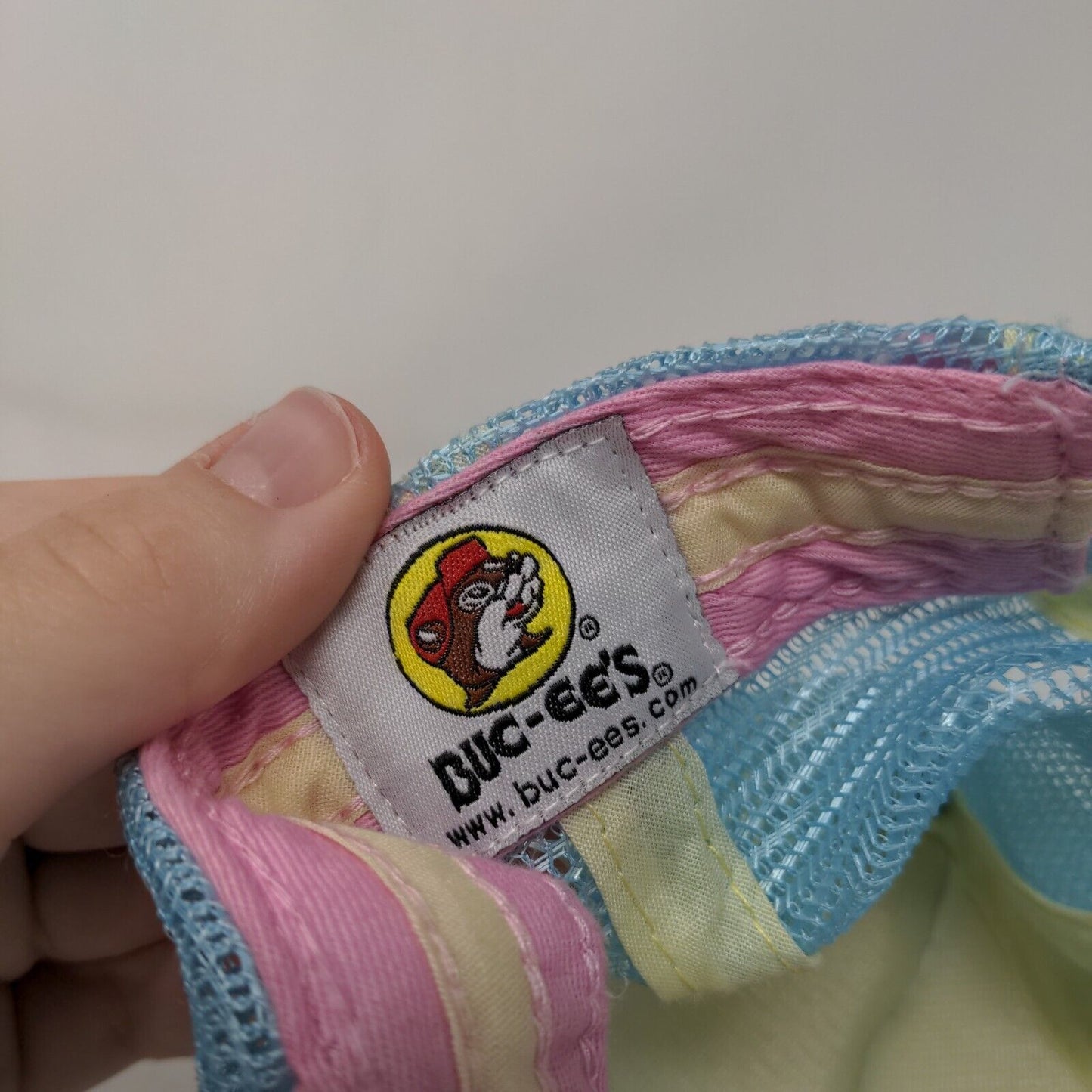 Buc-Ees Snapback Trucker Hat Blue One Size Adjustable Mesh Back 6 Panel