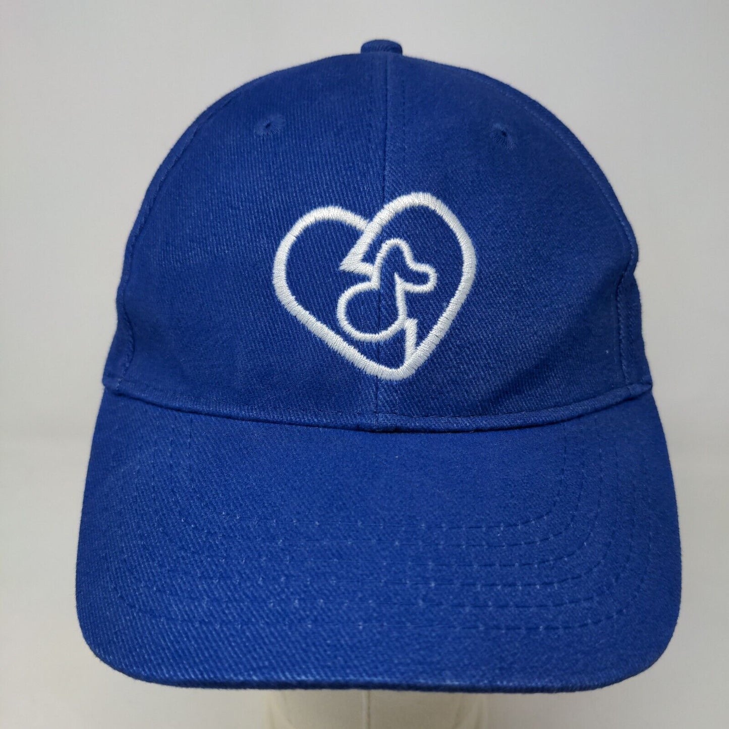 Port & Company Men's Slideback Hat Blue Embroidered Musical Note Heart Logo