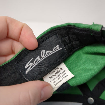 Adventure By Bike Snapback Hat Green OS Adjustable Embroidered 6 Panel Salsa