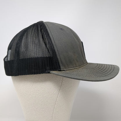Richardson Trucker Hat Gray One Size Outlaw Motor Sports Mesh Snapback Patch