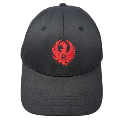 Ruger Baseball Cap Black Red One Size Strapback Embroidered Eagle Logo Hat