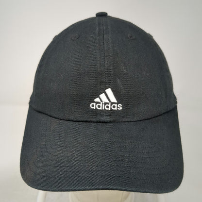 Adidas Baseball Cap Black One Size Embroidered Logo Slideback Aeroready Hat