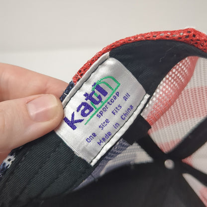 M Snapback Trucker Hat Multicolor OS Adjustable Patriotic Stars &Stripes Katl