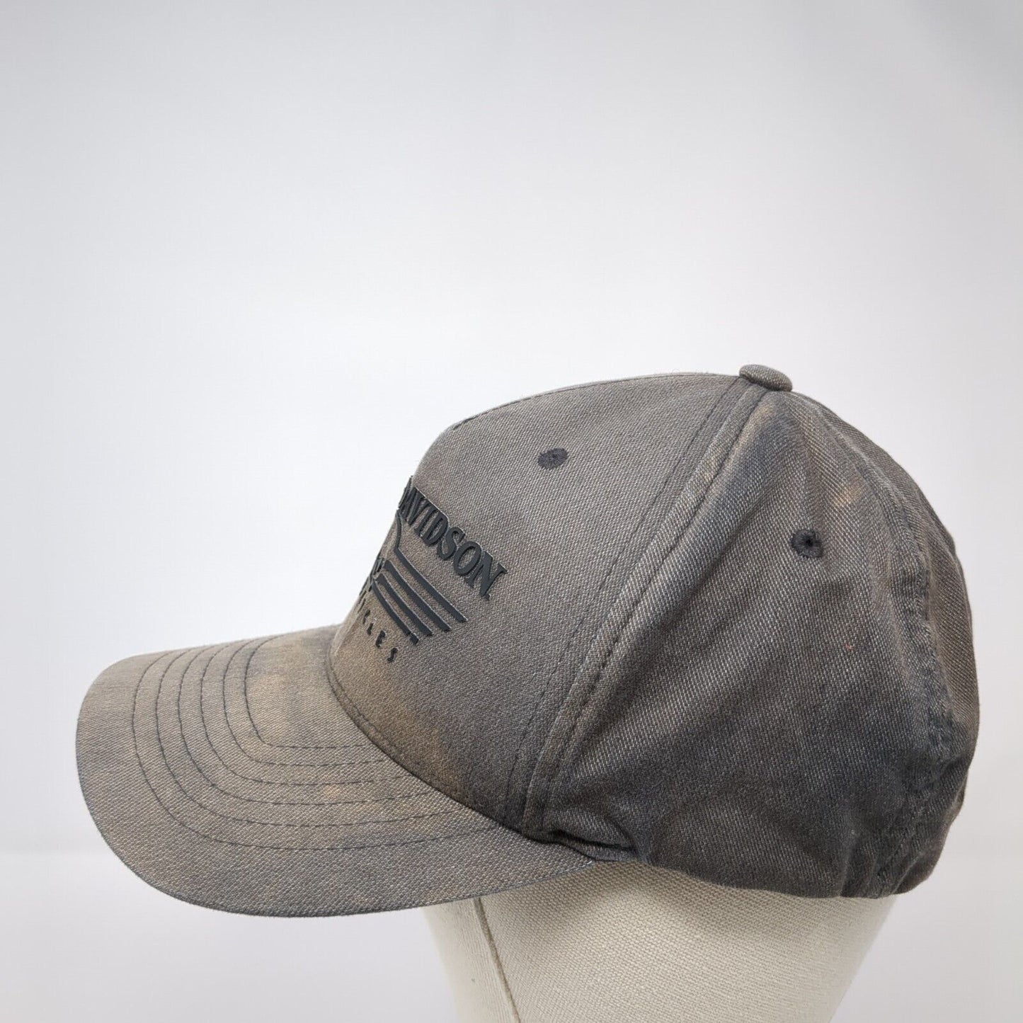 Harley-Davidson Motorcycles Fitted Hat Gray S/M Flexfit Embroidered 6 Panel