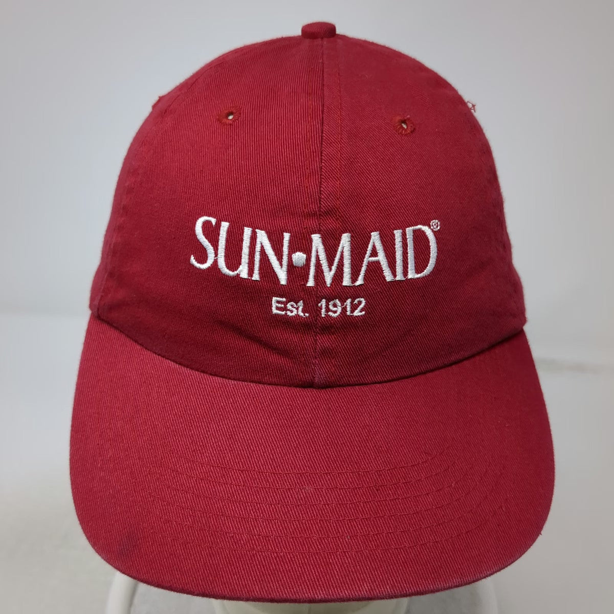 Sun-Maid Raisins Food Logo Baseball Cap Red One Size Slideback Adjustable Hat