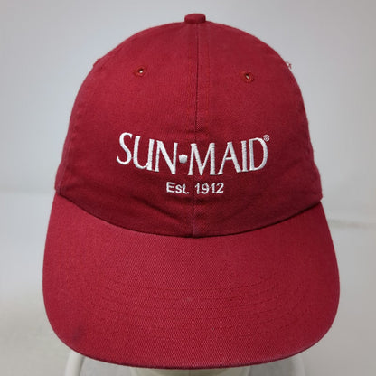 Sun-Maid Raisins Food Logo Baseball Cap Red One Size Slideback Adjustable Hat