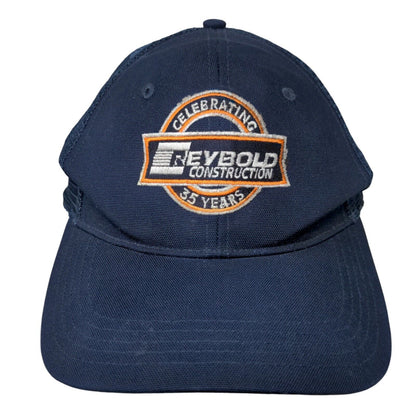 Reybold Construction Celebrating 35 Years Trucker Hat Blue OSFA Mesh Back