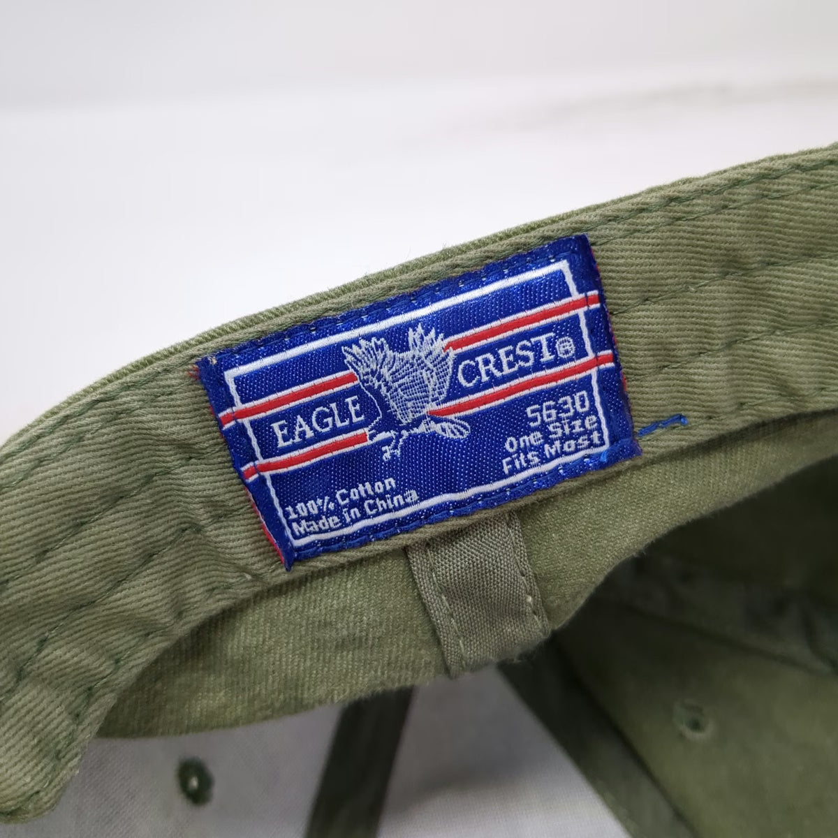 Eagle Crest Baseball Cap Green One Size 1st Cavalry Division Shield Army Hat