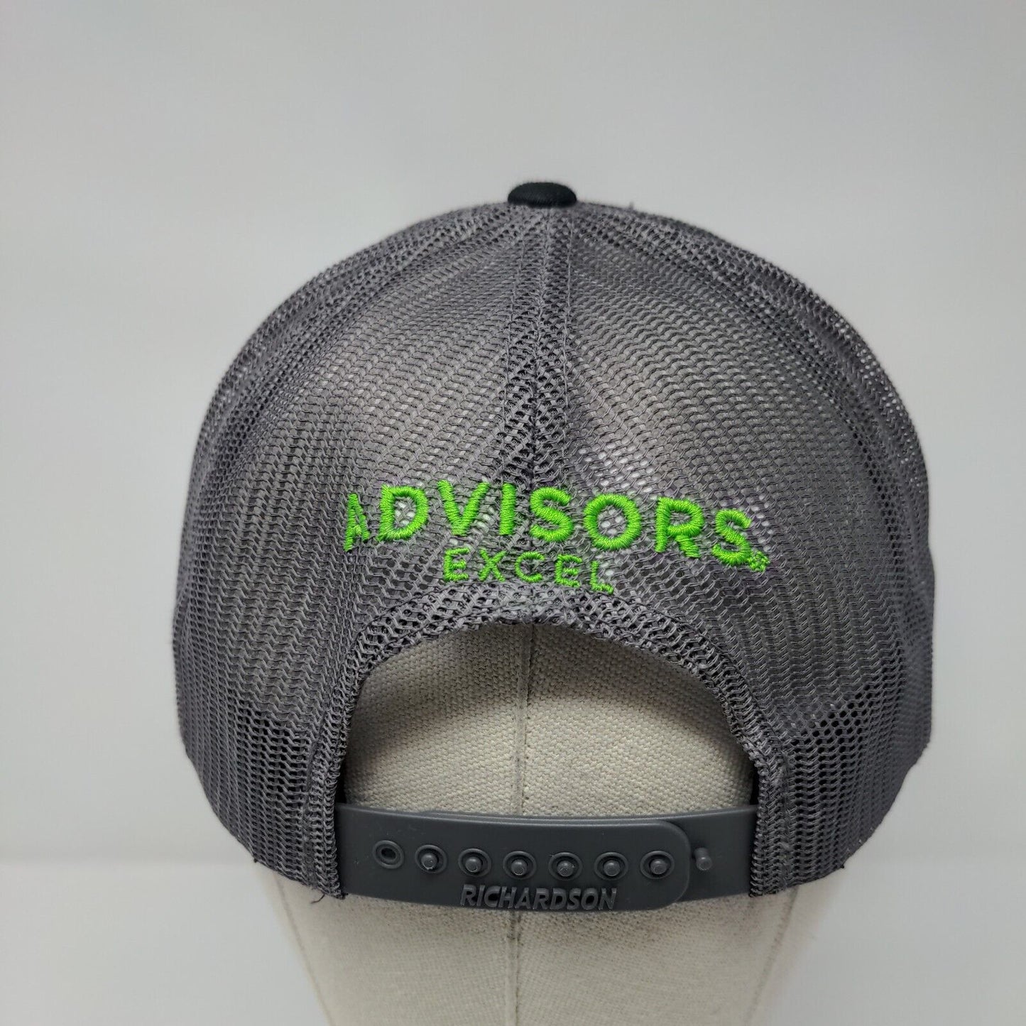 Advisors Excel Snapback Trucker Hat Black OS Adjustable Mesh Back Richardson