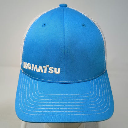 Richardson Trucker Hat Blue One Size Komatsu Embroidered Logo Mesh Back Snapback