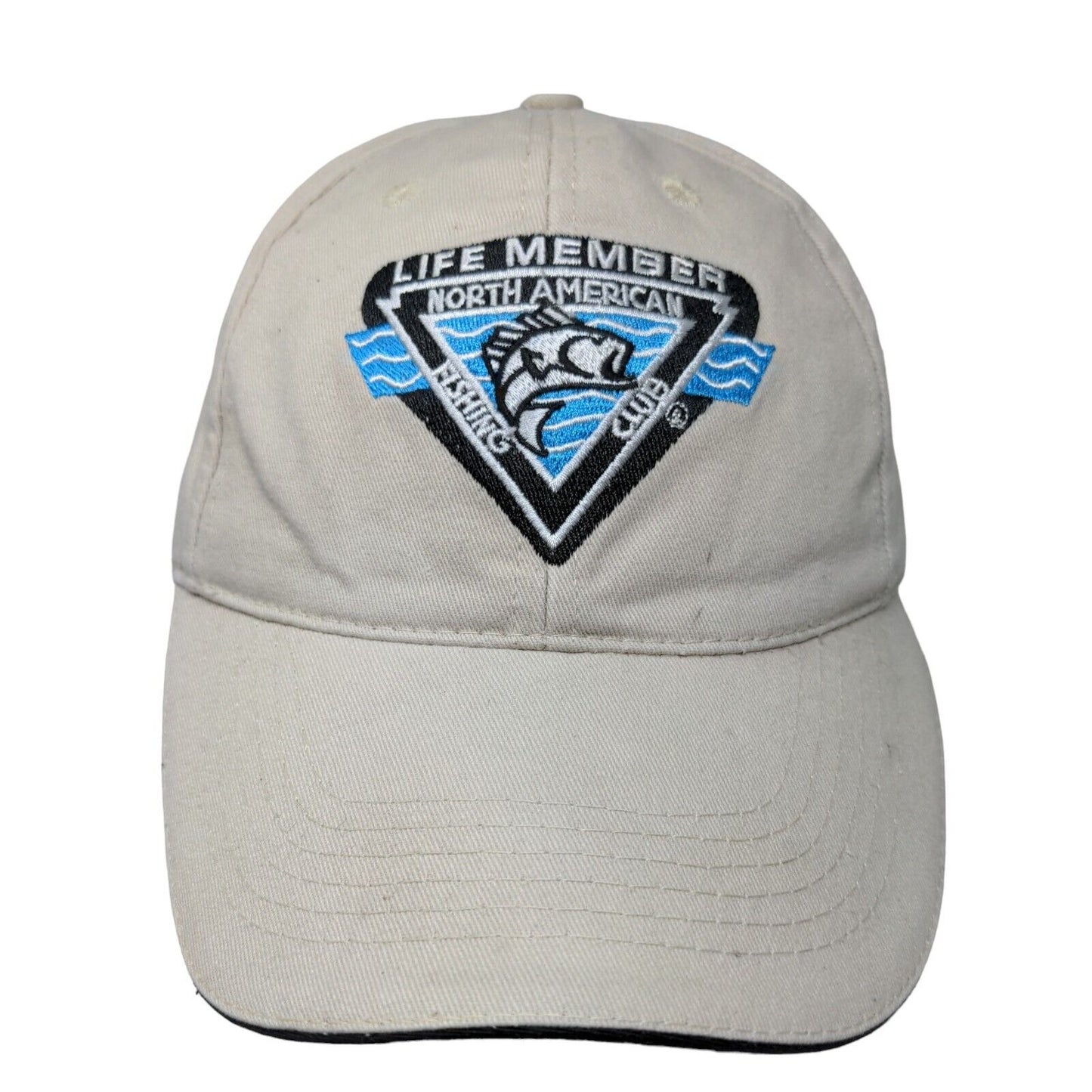 Life Member North America Fishing Club Slideback HatTan One Size Embroidered