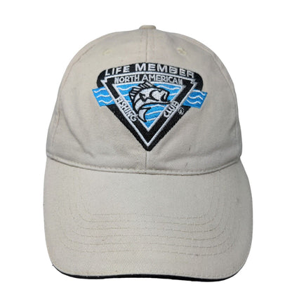 Life Member North America Fishing Club Slideback HatTan One Size Embroidered
