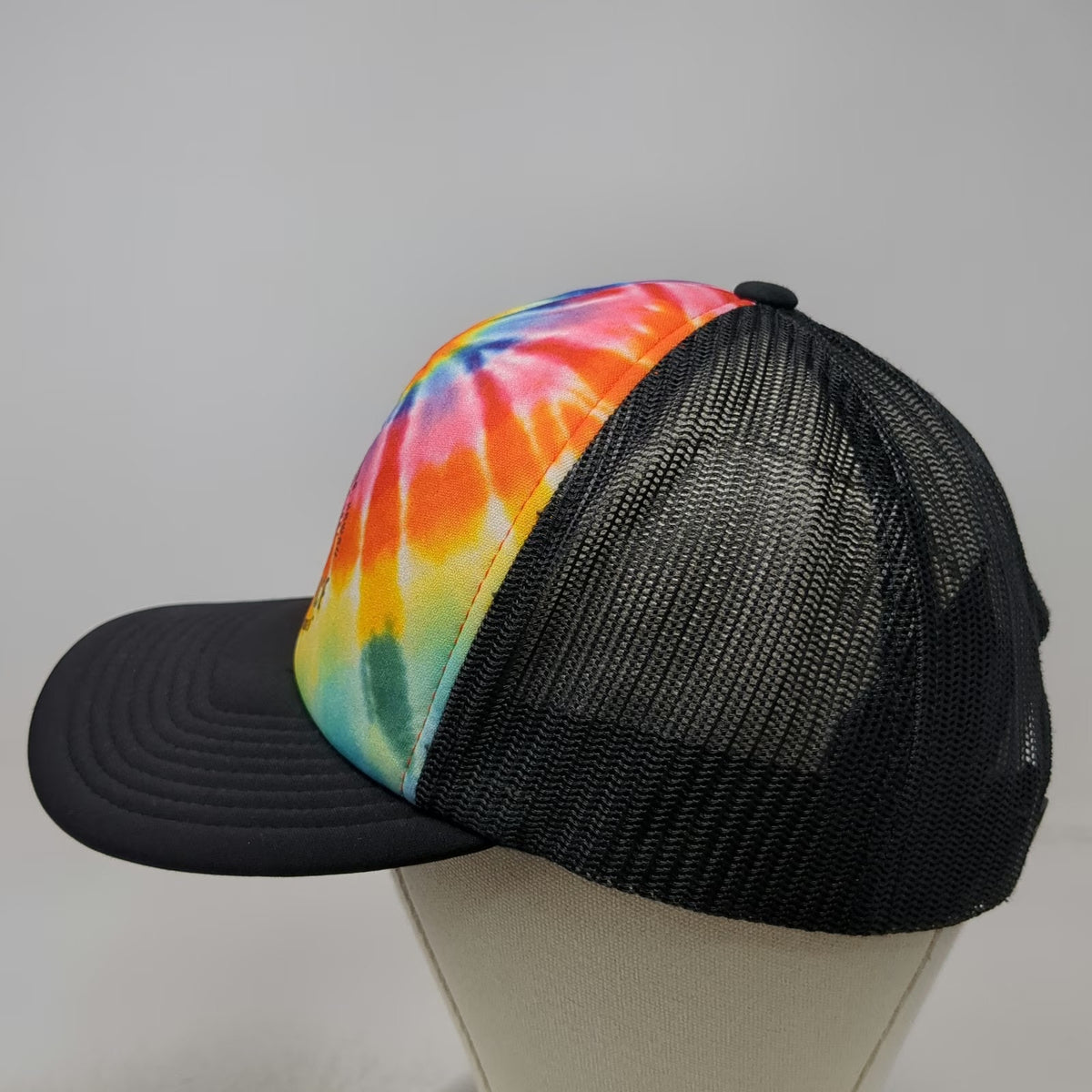 Hurley Matsumoto Shave Ice Surf Tie Dye Trucker Hat One Size Black Mesh Snapback