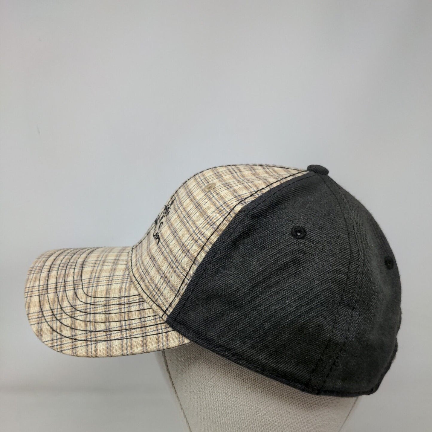 Mohegan Sun Strapback Hat Multicolor OSFA Adjustable Embroidered Plaid Cotton