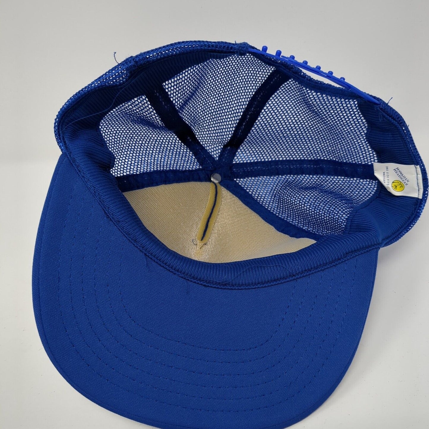 Suck 'Em Up Hawaii Snapback Rope Trucker Hat Blue One Size Mesh Back