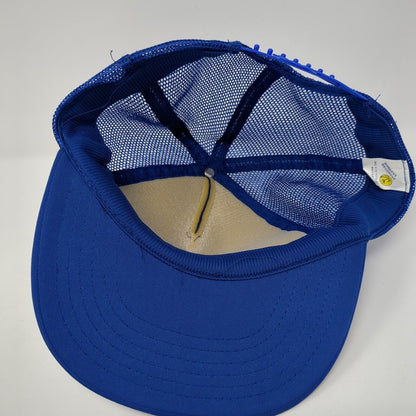 Suck 'Em Up Hawaii Snapback Rope Trucker Hat Blue One Size Mesh Back