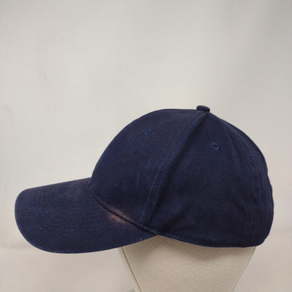 Basic Editions Slideback Hat Blue OSFM Adjustable Solid Blank 6 Panel