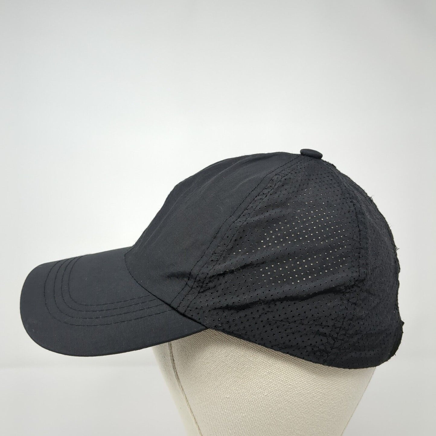 Unbranded Strapback Hat Ponytail Black 57-58cm Adjustable Perforated