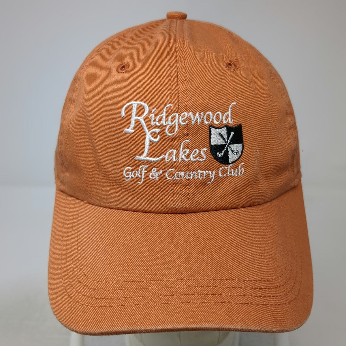 Ahead Baseball Cap Orange One Size Ridgewood Lakes Golf Country Club Florida Hat