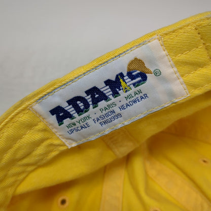 Adams Baseball Cap Yellow One Size Hero Islands Vermont Hat Leather Slideback