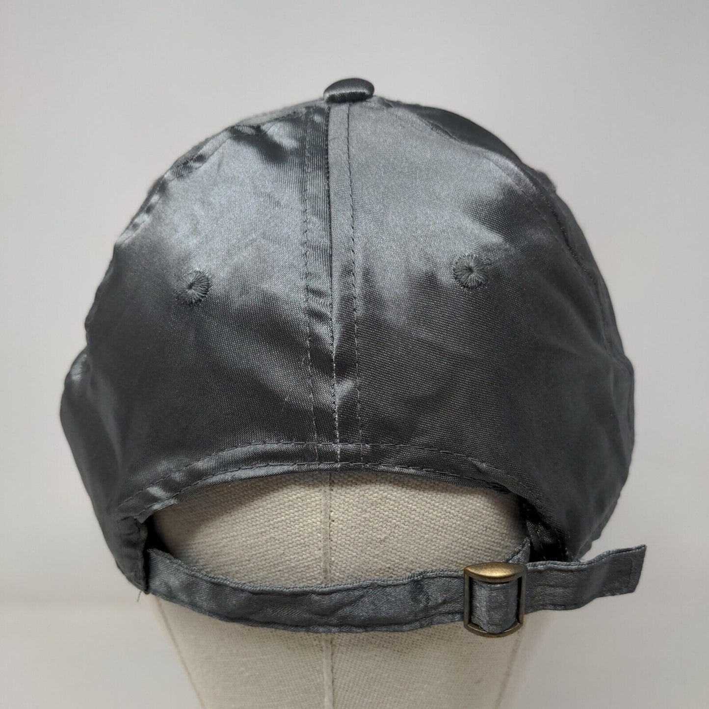 Unbranded Slideback Hat Gray OSFM Adjustable Vented Holes 6 Panel Blank