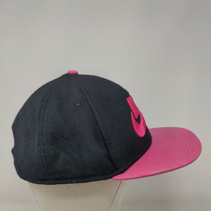 Nike Snapback Hat Black OSFM Adjustable Embroidered Swoosh Logo 6 Panel