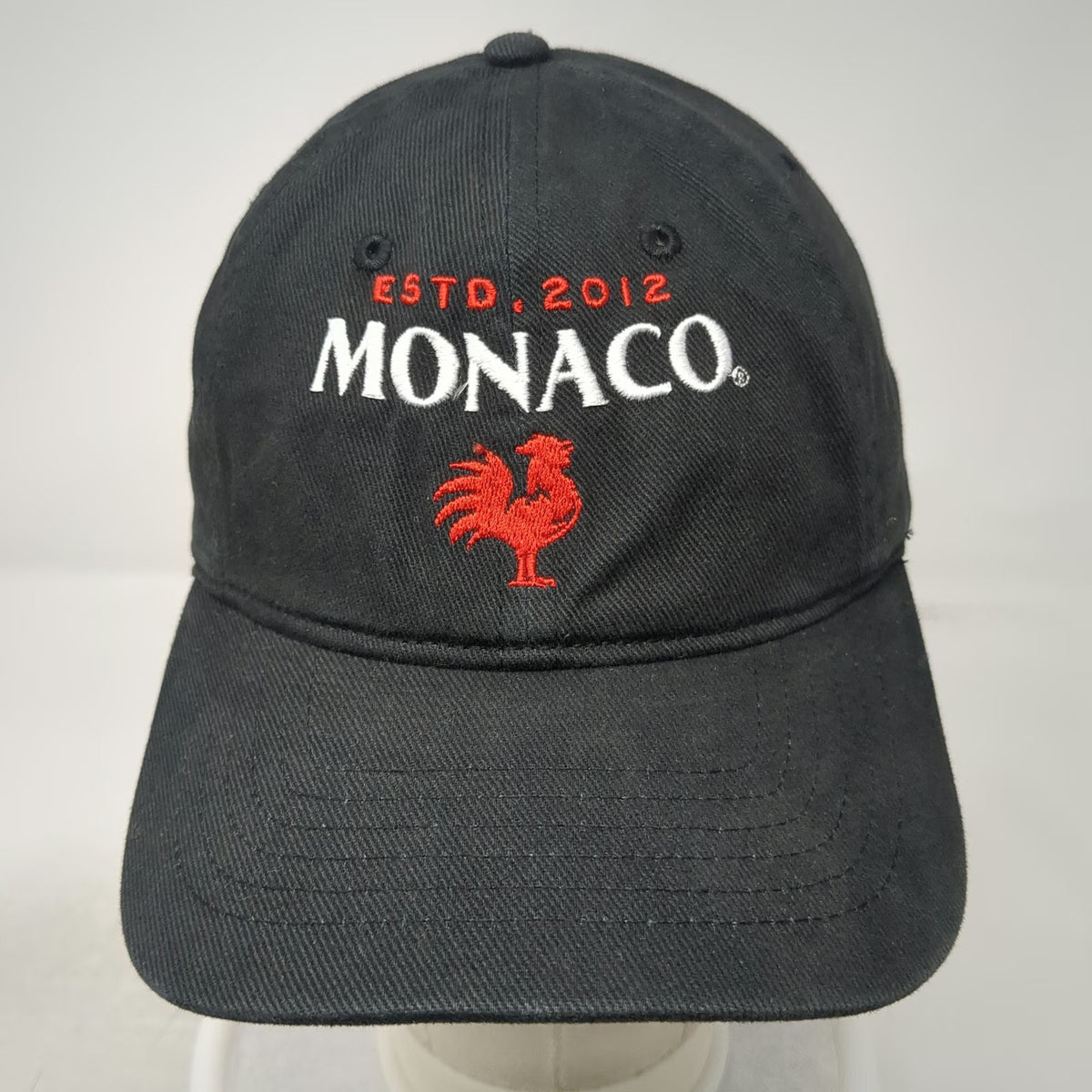 Baseball Cap Black One Size Monaco Rooster 2 Shots In Every Can Slideback Hat