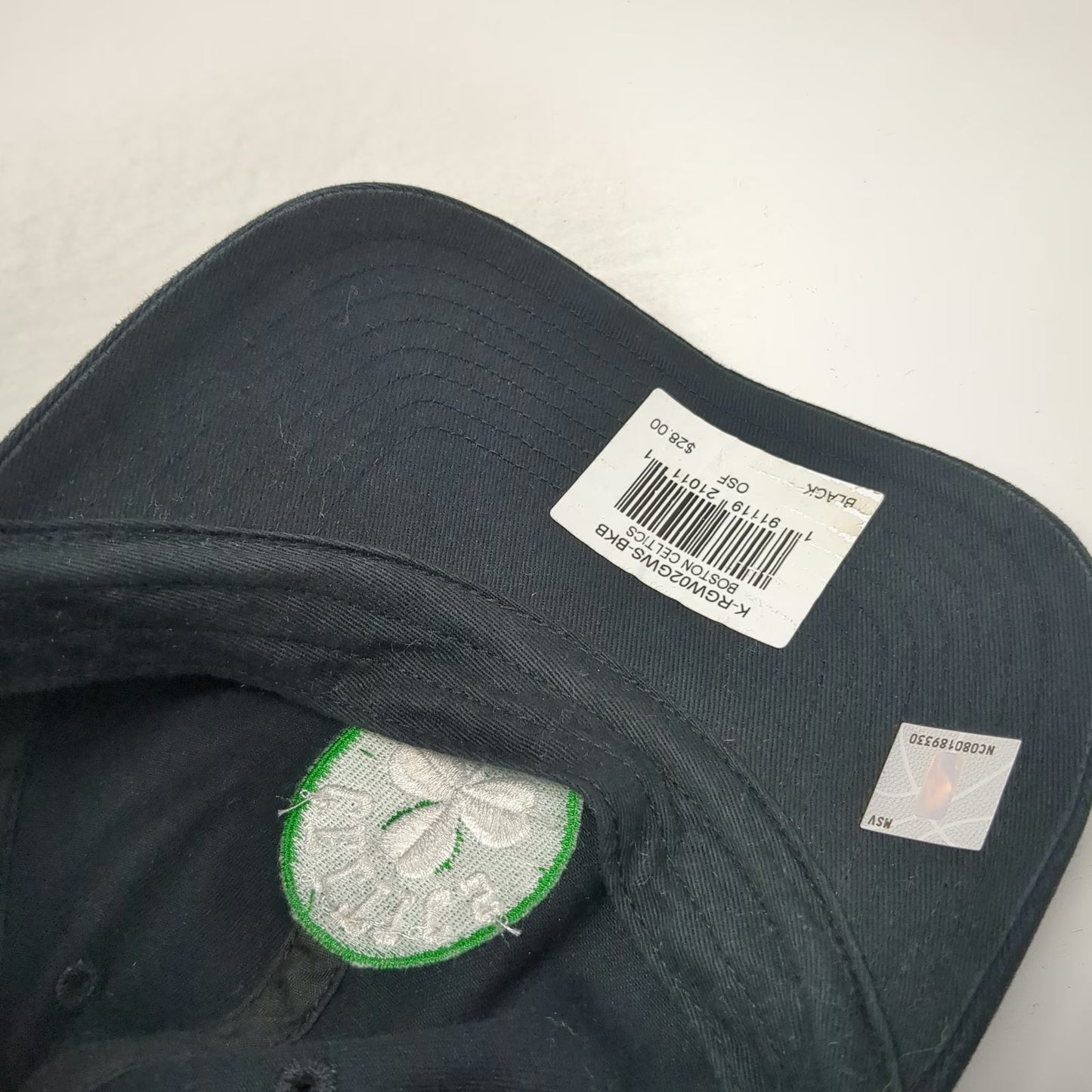 Boston Celtics NBA '47 Hat Black One Size Shamrock Logo Slideback Curved Brim