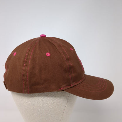 C-A-L Ranch Stores Strapback Hat Brown One Size Adjustable Embroidered Cotton