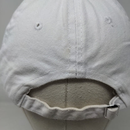 Rainbow Slideback Hat White One Size Adjustable Colorful Vented Holes 6 Panel