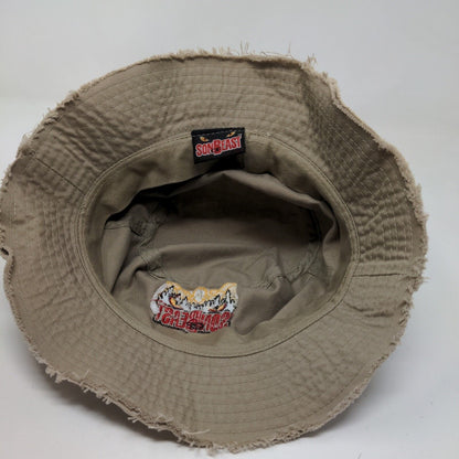 Paramount King's Island Boys Bucket Hat Tan Embroidered Sun of Beast Vintage Y2K