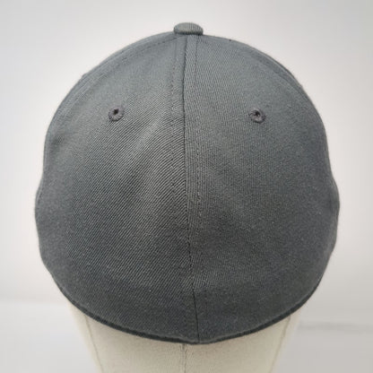 Smith Optics Baseball Cap Gray Orange 7 1/4 Flat Brim 3D Embroidery Fitted Hat