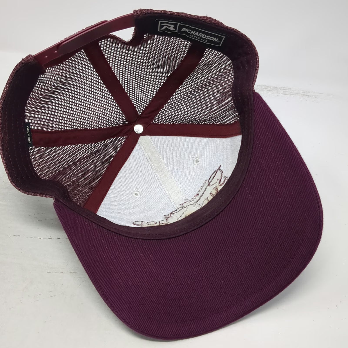Richardson Trucker Hat Red White One Size Snapback Mesh North Coast Surf Shop